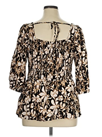 Ava & Viv 3/4 Sleeve Blouse (view 2)