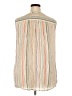 Fred David Stripes Ivory Sleeveless Blouse Size XXL - photo 2
