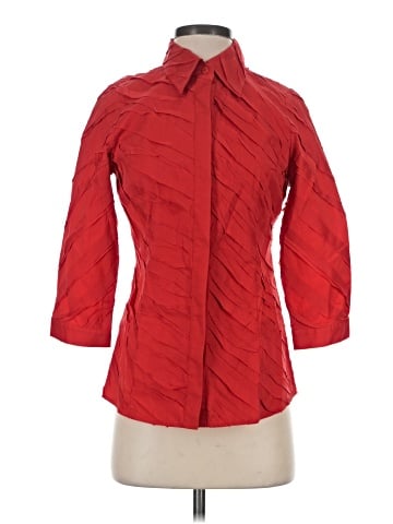 Lafayette 148 New York 3/4 Sleeve Button-Down Shirt (view 1)