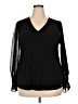 Calvin Klein Black Long Sleeve Blouse Size XXL (estimated) - photo 1