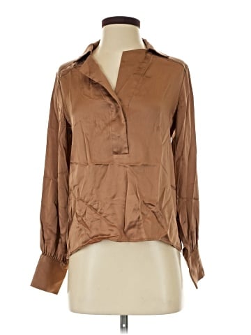 Antonio Melani Long Sleeve Silk Top (view 1)