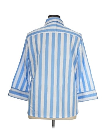 Draper's & Damon's 3/4 Sleeve Button-Down Shirt (view 2)
