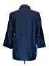 Chico's 100% Linen Solid Blue 3/4 Sleeve Button-Down Shirt Size Lg (2) - photo 2