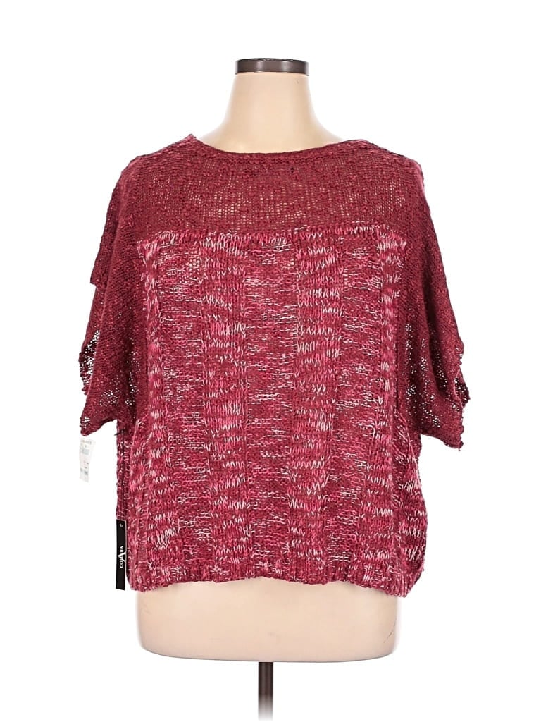 Vertigo Pullover Sweater In Burgundy