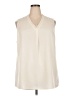 Soft Surroundings 100% Polyester Ivory Sleeveless Blouse Size 2X - photo 1