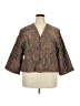 Coldwater Creek Paisley Brown Jacket Size 2X - photo 1