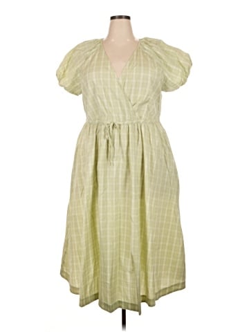 Madewell Plaid Tie-Waist Midi Dress (view 1)