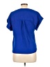 Monteau 100% Polyester Blue Short Sleeve Blouse Size L - photo 2