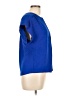 Monteau 100% Polyester Blue Short Sleeve Blouse Size L - photo 4