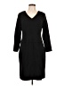 Talbots Solid Black Casual Dress Size 10 - photo 1