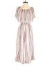 Elan 100% Rayon Stripes White Jumpsuit Size M - photo 1