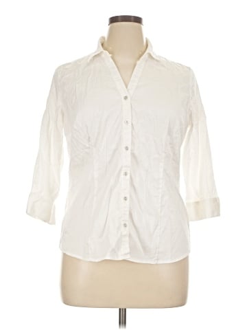 212 Collection 3/4 Sleeve Button-Down Shirt (view 1)