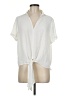 Shinestar 100% Polyester Ivory Short Sleeve Blouse Size M - photo 1