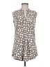SJS Polka Dots Gray Sleeveless Blouse Size M - photo 1