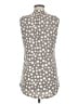 SJS Polka Dots Gray Sleeveless Blouse Size M - photo 2