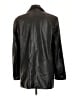 Just Fab 100% Polyurethane Solid Black Coat Size L - photo 2