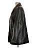 Just Fab 100% Polyurethane Solid Black Coat Size L - photo 5