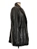 Just Fab 100% Polyurethane Solid Black Coat Size L - photo 4