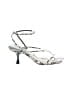 Jeffrey Campbell Animal Print Silver Sandals Size 7 1/2 - photo 1