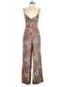 Mi ami 100% Polyester Animal Print Brown Jumpsuit Size S - photo 1