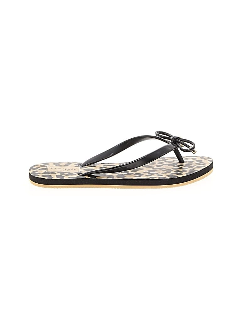 Pre-owned Kate Spade New York Flip Flops In Black