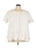 Fashion Bug Ivory Short Sleeve Blouse Size 28W - photo 1