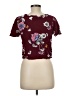 Mudd 100% Rayon Burgundy Short Sleeve Blouse Size M - photo 2