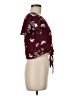 Mudd 100% Rayon Burgundy Short Sleeve Blouse Size M - photo 4