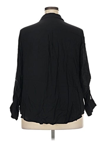 a.n.a. A New Approach 3/4 Sleeve Button-Down Shirt (view 2)