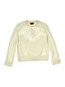 7 For All Mankind Hearts Ivory Pullover Sweater Size 6 - photo 1