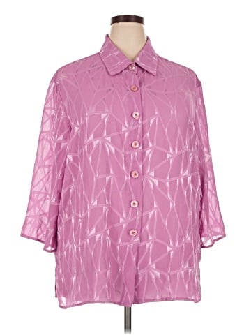 BEDFORD FAIR lifestyles 3/4 Sleeve Blouse (view 1)
