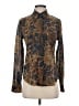 Peruvian Connection Paisley Brown Long Sleeve Blouse Size XS - photo 1