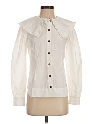 Ganni Long Sleeve Blouse (view 1)
