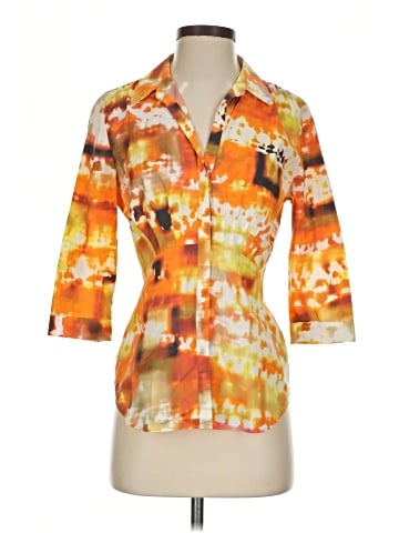 Lafayette 148 New York 3/4 Sleeve Button-Down Shirt (view 1)