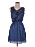 Love Tree 100% Polyester Print Blue Casual Dress Size M - photo 1