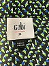 CAbi 100% Polyester Print Green Short Sleeve Blouse Size M - photo 7