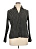 Apt. 9 Polka Dots Black Long Sleeve Blouse Size XL Petite - photo 1