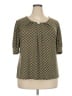 NY Collection Green 3/4 Sleeve Blouse Size 2X - photo 1
