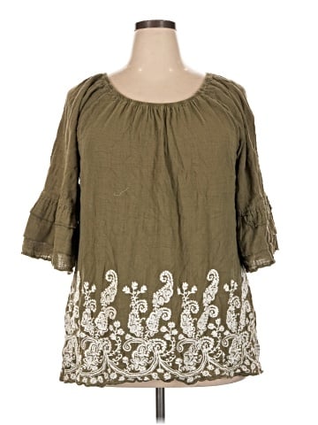 Indigo Soul 3/4 Sleeve Blouse (view 1)