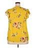 DR2 100% Polyester Yellow Short Sleeve Blouse Size XXL - photo 2
