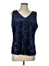 New Directions Blue Sleeveless Blouse Size L - photo 1