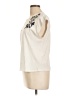 Massimo Dutti 100% Polyester Ivory Short Sleeve Blouse Size L - photo 5