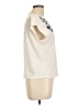 Massimo Dutti 100% Polyester Ivory Short Sleeve Blouse Size L - photo 4
