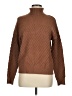 TRUTH BY REPUBLIC Chevron-herringbone Brown Turtleneck Sweater Size M - photo 1