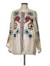 Johnny Was 100% Rayon Ivory 3/4 Sleeve Blouse Size L - photo 1