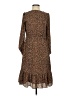 Talbots Animal Print Brown Casual Dress Size 4 Petite - photo 1