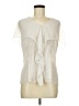 CAbi 100% Polyester Ivory Short Sleeve Blouse Size M - photo 1