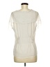 CAbi 100% Polyester Ivory Short Sleeve Blouse Size M - photo 2