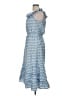 Max Studio Checkered-gingham White Blue Casual Dress Size L - photo 5
