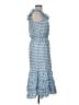 Max Studio Checkered-gingham White Blue Casual Dress Size L - photo 4